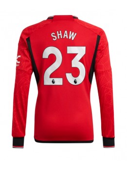 Manchester United Luke Shaw #23 Replika Hemmakläder 2023-24 Långärmad